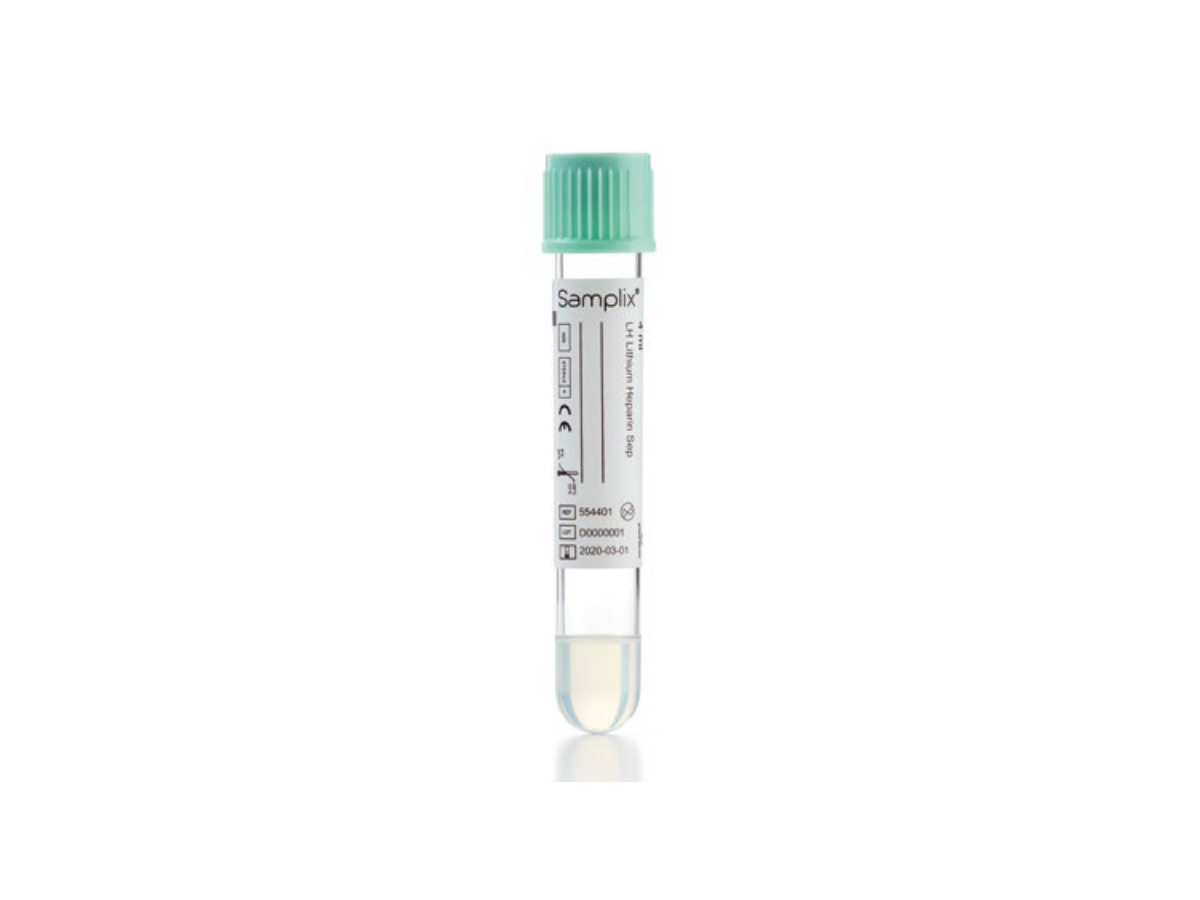 Samplix® Tube LH Lithium Heparin Sep